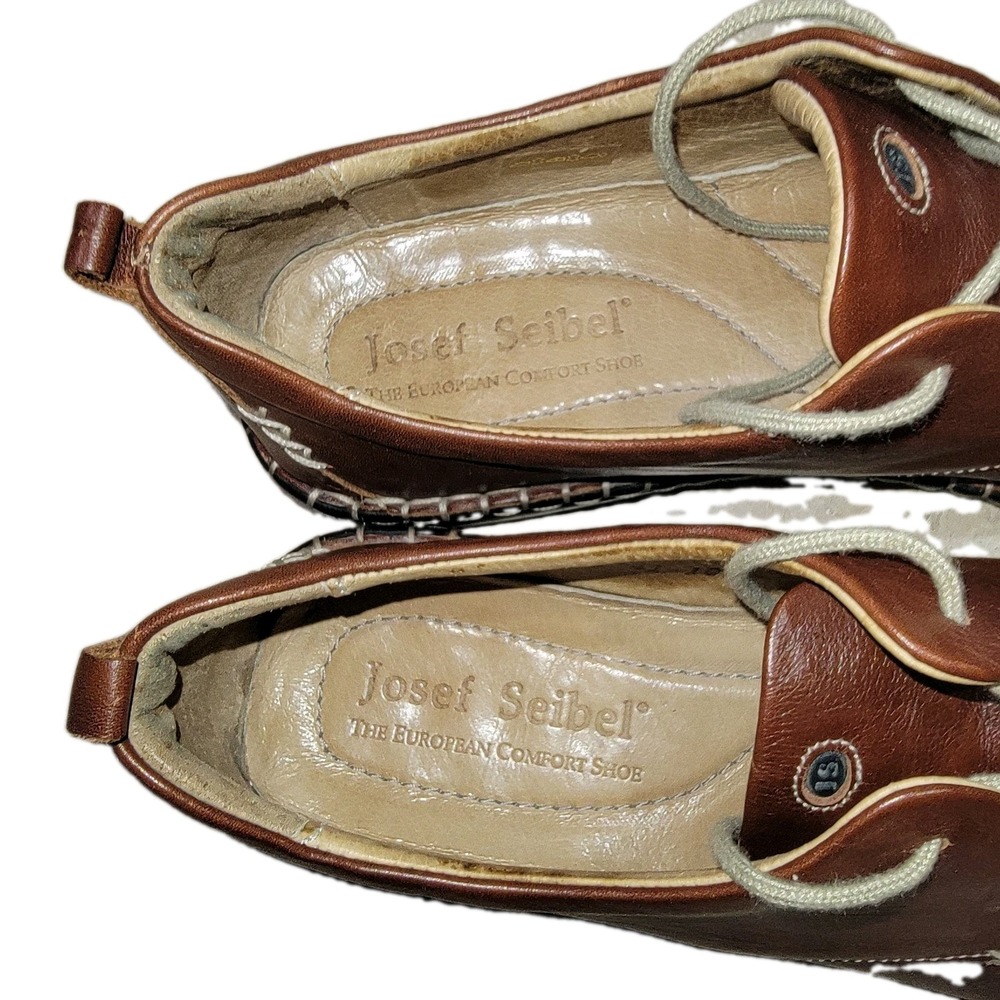 Josef Seibel Shoes Women Size 10  EU Size‎ 41 Brown Lindsay Oxford Leather - Picture 11 of 12